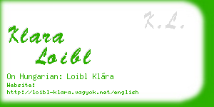 klara loibl business card