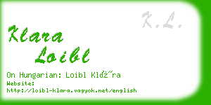 klara loibl business card